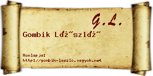 Gombik László névjegykártya