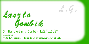 laszlo gombik business card